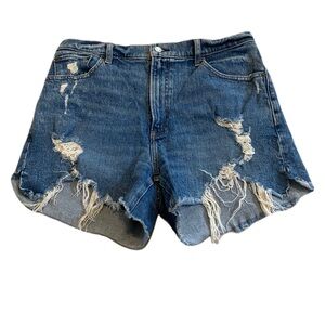 Abercrombie & Fitch Ripped High Rise Mom Shorts
